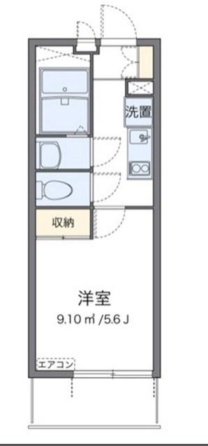 レオパレス川崎港町(1K/3階)の間取り写真