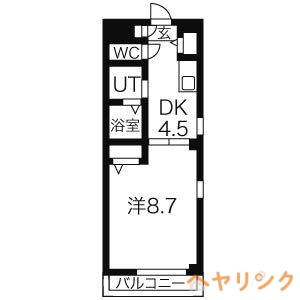 ESPOIR2(1DK/3階)の間取り写真