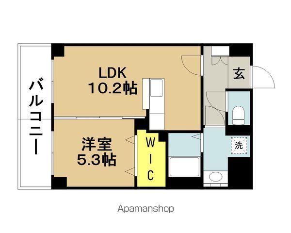 F・STAGE江平(1LDK/4階)の間取り写真