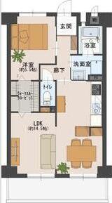 シャトー日東A(1LDK/2階)の間取り写真