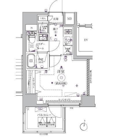RELUXIA TERRACE横濱吉野町(1K/3階)の間取り写真