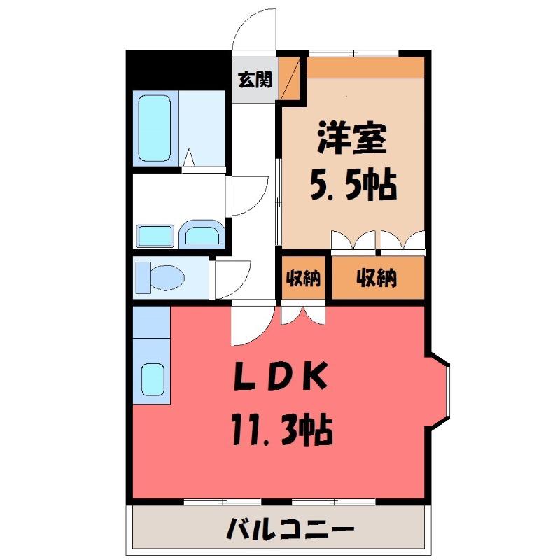MBC-III(1LDK/2階)の間取り写真