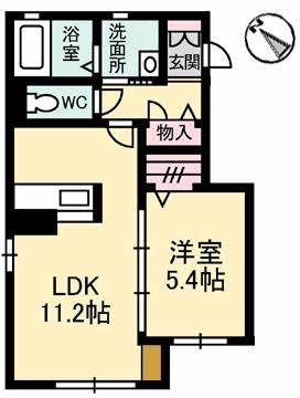 グラン マスーミエ(1LDK/1階)の間取り写真