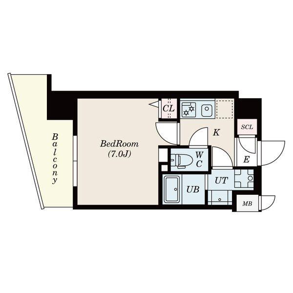 S-RESIDENCE浅間町(1K/3階)の間取り写真