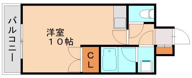 メルパーク香華II(ワンルーム/2階)の間取り写真