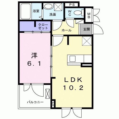 レジデンス KIZU(1LDK/3階)の間取り写真