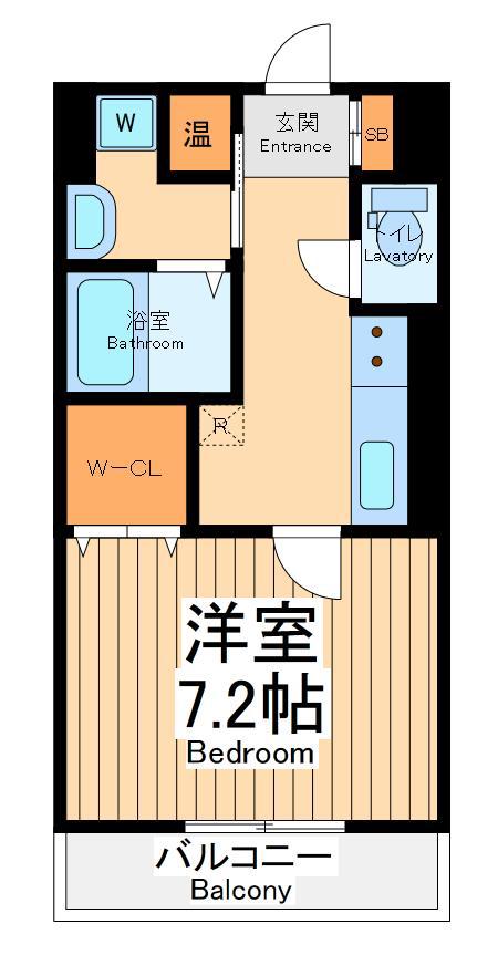 サクラーレ(1K/4階)の間取り写真