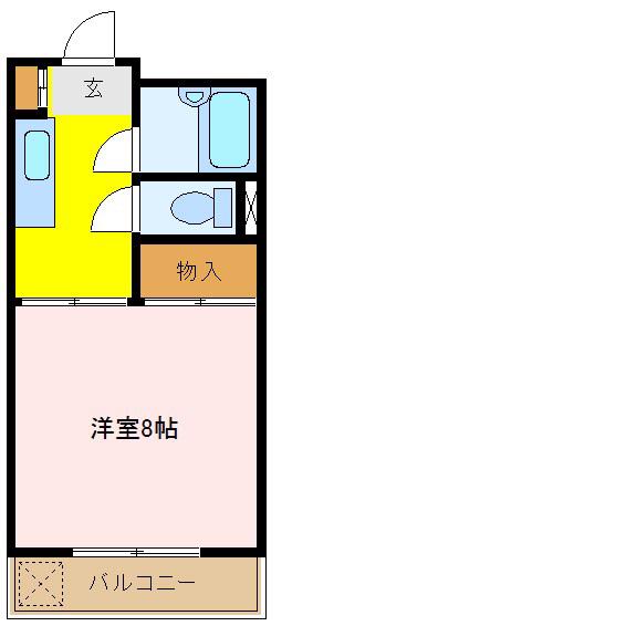 春日井ビル(1K/2階)の間取り写真