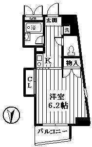 コンフォール練馬(1K/5階)の間取り写真