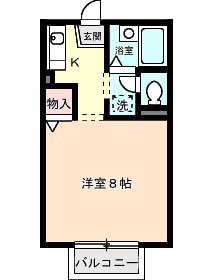 フレール総社(1K/2階)の間取り写真