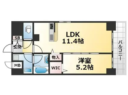 PRECIOSO神戸(1LDK/7階)の間取り写真