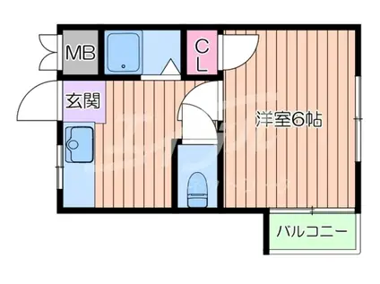 武田第3マンション(1K/1階)の間取り写真