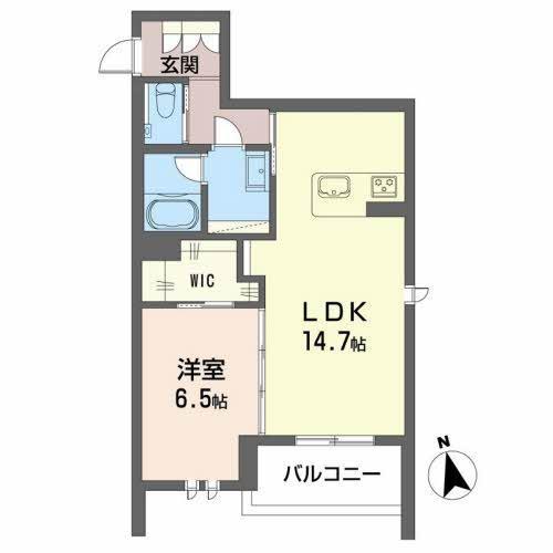 シャーメゾンプレミアス大津(1LDK/3階)の間取り写真