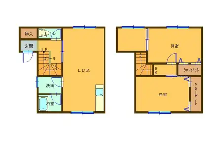 エヌケーファイン(2LDK/2階)の間取り写真