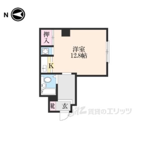コーポ杉(1K/2階)の間取り写真