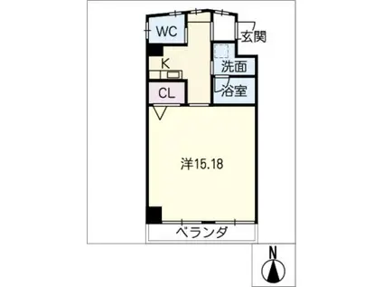 セイコービル(1K/3階)の間取り写真