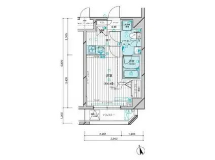 メインステージ西荻窪駅前(1K/4階)の間取り写真