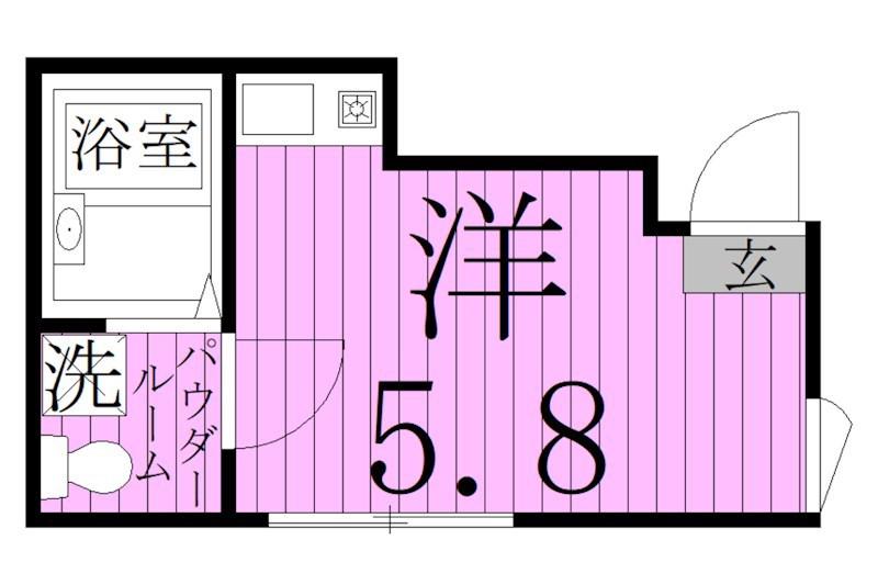 コンフォート北綾瀬(ワンルーム/1階)の間取り写真