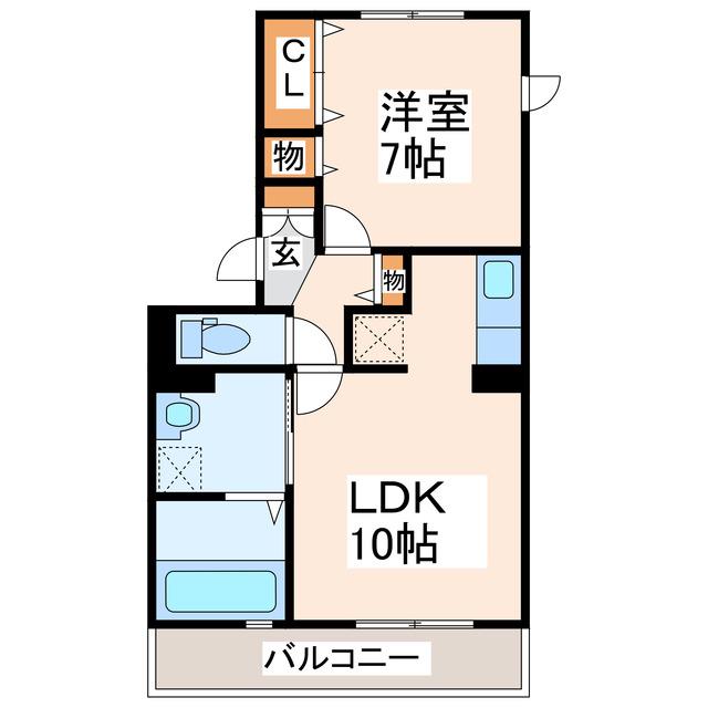 エスペランサ(1LDK/1階)の間取り写真