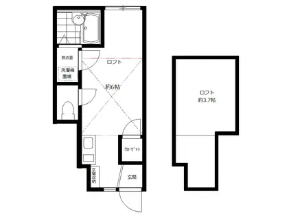 アートヒルズ関町(ワンルーム/1階)の間取り写真