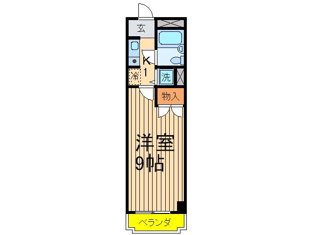 サンモール上用賀(1K/2階)の間取り写真