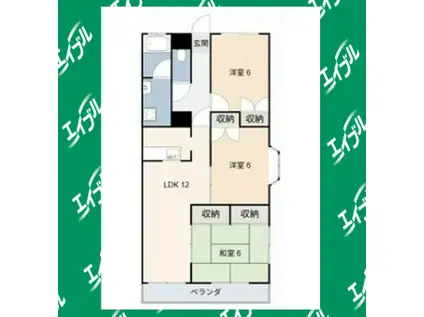 ニュークリーンシティ(3LDK/1階)の間取り写真