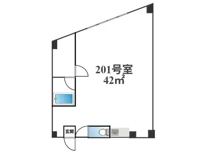 大弘ビル(ワンルーム/2階)の間取り写真