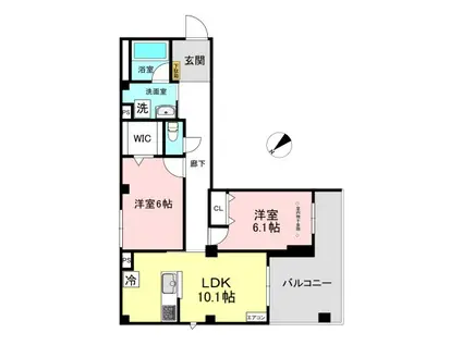 NALU AVION/ナル・アヴィオン(2LDK/3階)の間取り写真