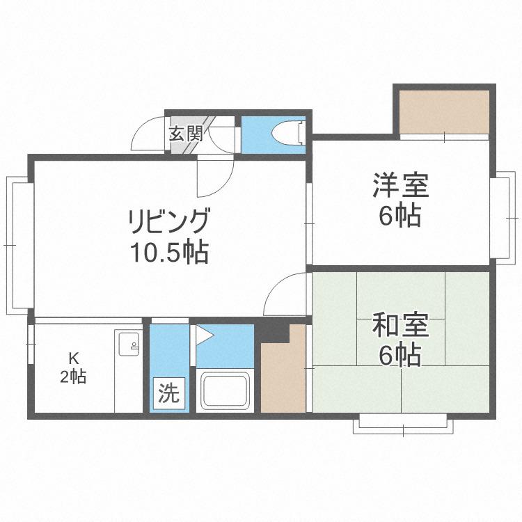 BOXA-2(2LDK/2階)の間取り写真