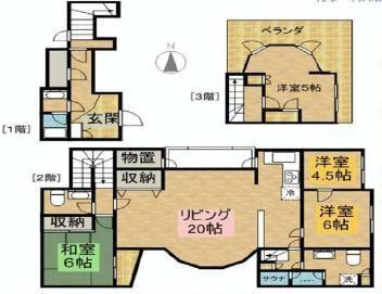 桜台コートハウス(4LDK/1階)の間取り写真