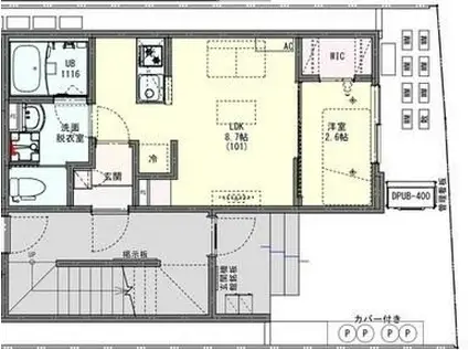KEIAI RESIDENCE 北戸田II(1LDK/1階)の間取り写真