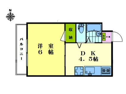 パルフェ・ド・ステージ(1DK/3階)の間取り写真