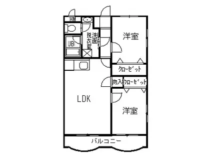 ストークハウス・サンA(2LDK/3階)の間取り写真