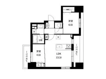 アーバンパーク立石(2LDK/11階)の間取り写真