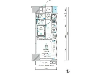 ディアレイシャス名古屋浄心(1K/9階)の間取り写真