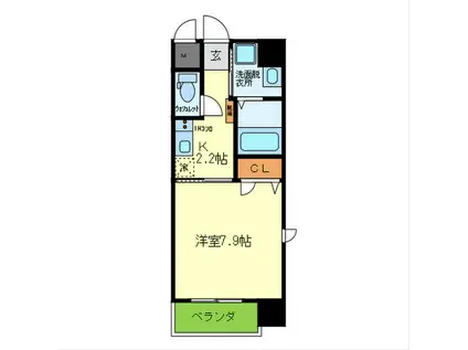 GLORYKISERA(1K/10階)の間取り写真