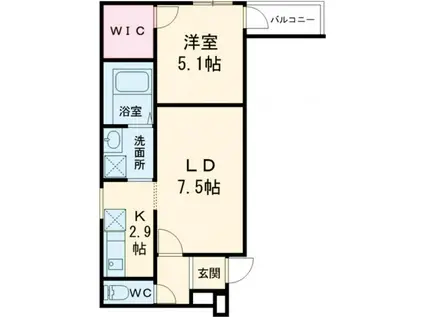フジパレス日根野駅南II番館(1LDK/1階)の間取り写真