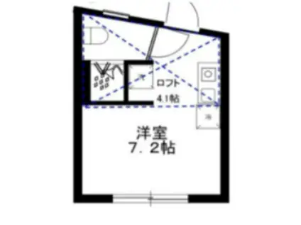 IL ROSSO 町屋(ワンルーム/2階)の間取り写真