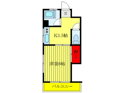 十条 マルホシマンション(1K/3階)の間取り写真