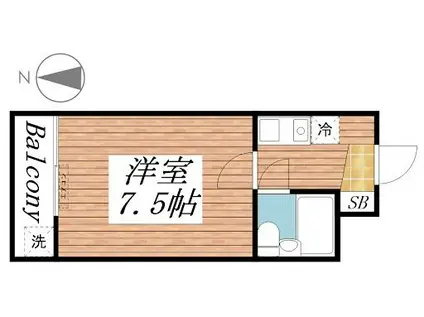 オーティーハイツ黒田(1K/1階)の間取り写真