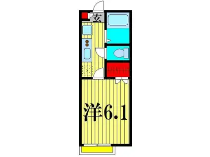SEASON HOUSE(1K/1階)の間取り写真