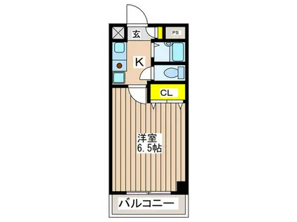 NSビル(1K/5階)の間取り写真