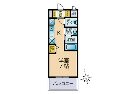 ビレッジ九大前(ワンルーム/5階)の間取り写真