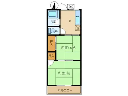 みゆきハイツ(2DK/1階)の間取り写真