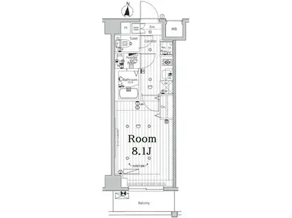 メイクス池上ルーチェ(1K/2階)の間取り写真