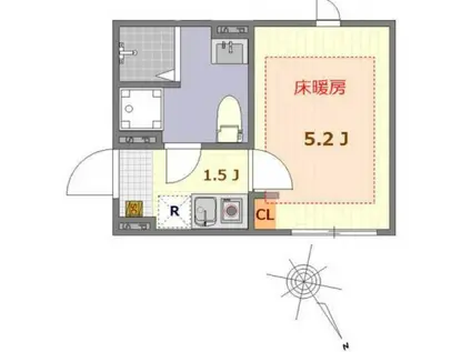 THE ROOMS 羽田(1K/2階)の間取り写真