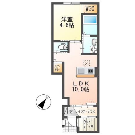 クルール(1LDK/1階)の間取り写真