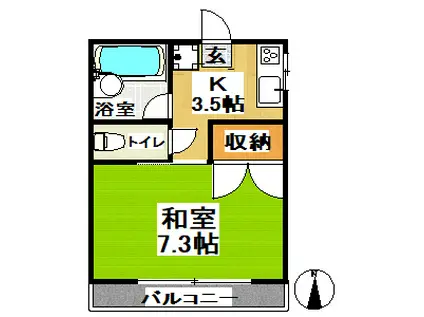 フレンディホーム(1K/1階)の間取り写真