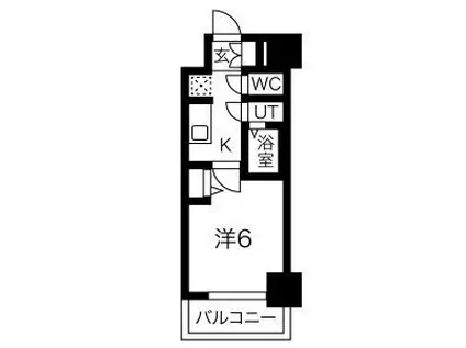 ファステート難波ヴィラント(1K/4階)の間取り写真