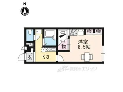 レオパレスシュタインベルク(1K/1階)の間取り写真